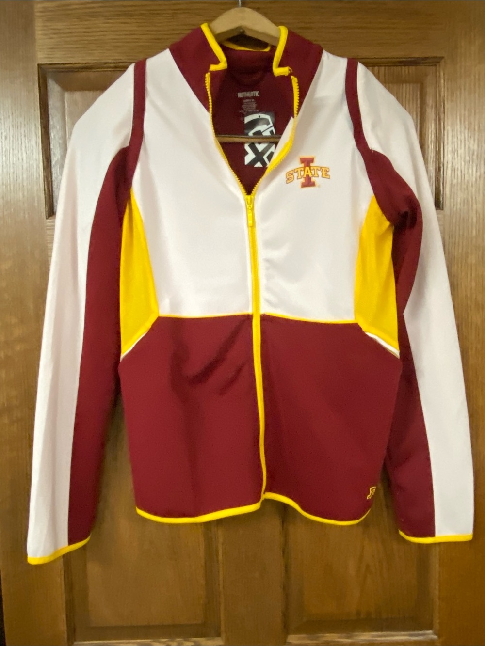 Iowa State Cyclones Maroon, White & Gold Zip Jacket